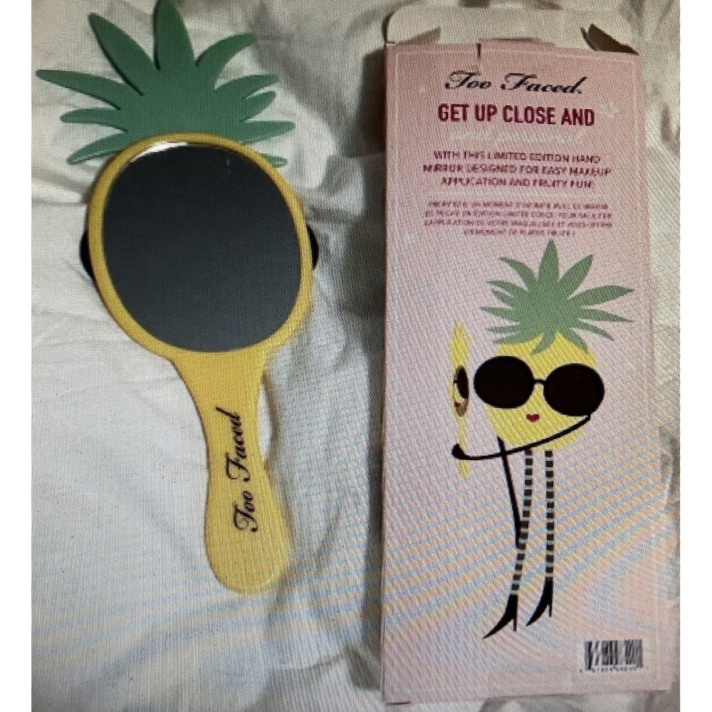 Too Faced Lookin' Fine-Apple Pineapple Hand Mirror Limited Edition 2018 NIB - Picture 11 of 11